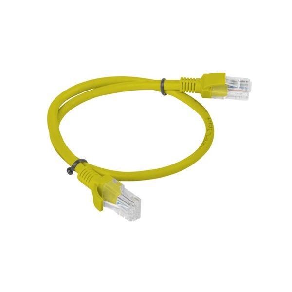 Lanberg PCU6-10CC-0050-Y Cat.6 U/UTP PVC CCA árnyékolatlan réz bevonatú alumínium sárga patch kábel 0,5m