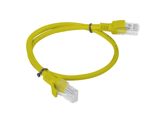 Lanberg PCU6-10CC-0050-Y Cat.6 U/UTP PVC CCA árnyékolatlan réz bevonatú alumínium sárga patch kábel 0,5m