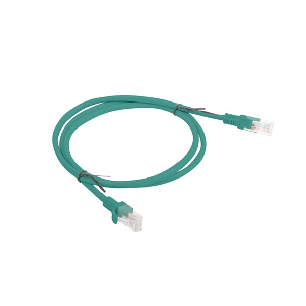 Lanberg PCU6-10CC-0100-G Cat.6 U/UTP PVC CCA árnyékolatlan réz bevonatú alumínium zöld patch kábel 1m
