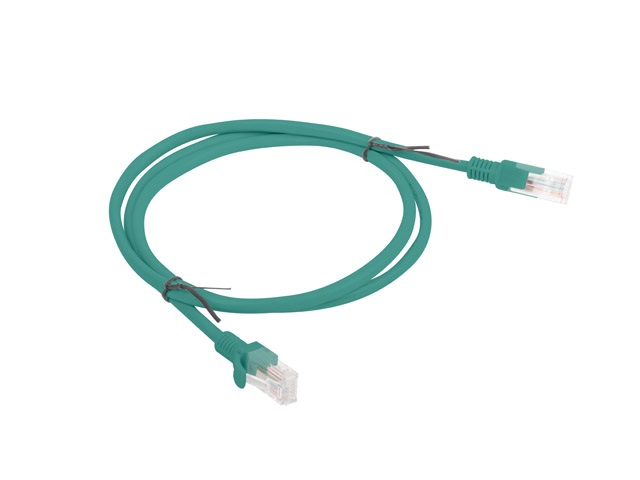 Lanberg PCU6-10CC-0100-G Cat.6 U/UTP PVC CCA árnyékolatlan réz bevonatú alumínium zöld patch kábel 1m