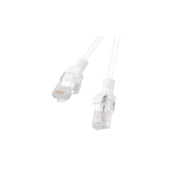 Lanberg PCU6-10CC-0100-W Cat.6 U/UTP PVC réz bevonatú alumínium fehér patch kábel 1m