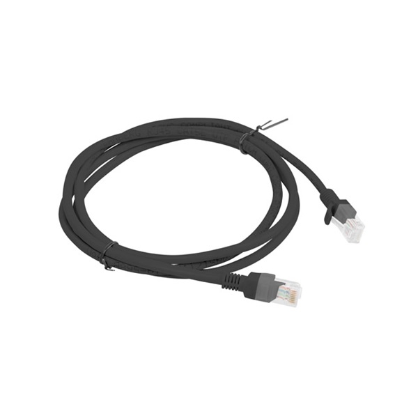 Lanberg PCU6-10CC-0150-BK Cat.6 U/UTP PVC CCA árnyékolatlan réz bevonatú alumínium fekete patch kábel 1,5m
