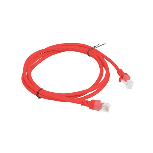 Lanberg PCU6-10CC-0150-R Cat.6 U/UTP PVC CCA árnyékolatlan réz bevonatú alumínium piros patch kábel 1,5m
