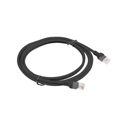 Lanberg PCU6-10CC-0200-BK Cat.6 U/UTP PVC CCA árnyékolatlan réz bevonatú alumínium fekete patch kábel 2m