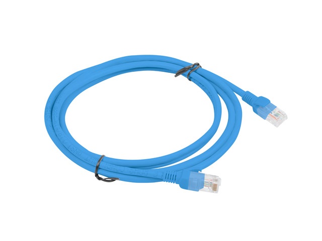Lanberg PCU6-10CC-0200-B Cat.6 U/UTP PVC CCA árnyékolatlan réz bevonatú alumínium kék patch kábel 2m