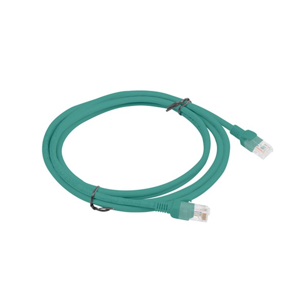 Lanberg PCU6-10CC-0200-G Cat.6 U/UTP PVC CCA árnyékolatlan réz bevonatú alumínium zöld patch kábel 2m