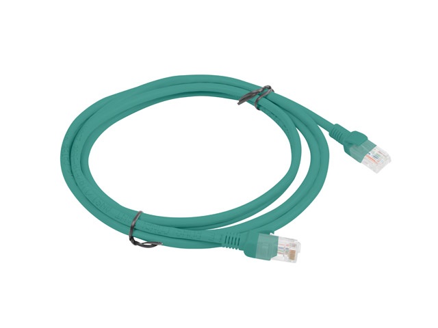 Lanberg PCU6-10CC-0200-G Cat.6 U/UTP PVC CCA árnyékolatlan réz bevonatú alumínium zöld patch kábel 2m