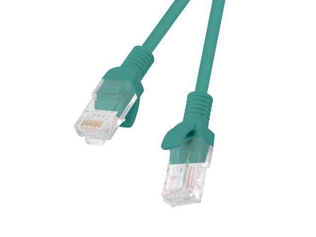 Lanberg PCU6-10CC-0200-G Cat.6 U/UTP PVC CCA árnyékolatlan réz bevonatú alumínium zöld patch kábel 2m