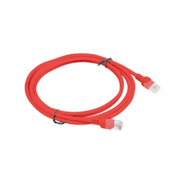 Lanberg PCU6-10CC-0200-R Cat.6 U/UTP PVC CCA árnyékolatlan réz bevonatú alumínium piros patch kábel 2m
