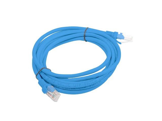 Lanberg PCU6-10CC-0300-B Cat.6 U/UTP PVC CCA árnyékolatlan réz bevonatú alumínium kék patch kábel 3m