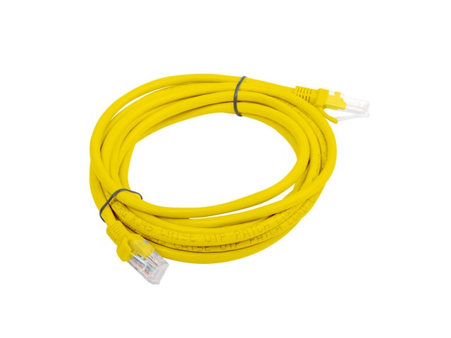 Lanberg PCU6-10CC-0300-Y Cat.6 U/UTP PVC CCA árnyékolatlan réz bevonatú alumínium sárga patch kábel 3m