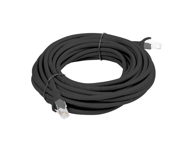 Lanberg PCU6-10CC-0500-BK Cat.6 U/UTP PVC CCA árnyékolatlan réz bevonatú alumínium fekete patch kábel 5m