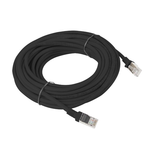 Lanberg PCU6-10CC-1000-BK Cat.6 U/UTP PVC CCA árnyékolatlan réz bevonatú alumínium fekete patch kábel 10m