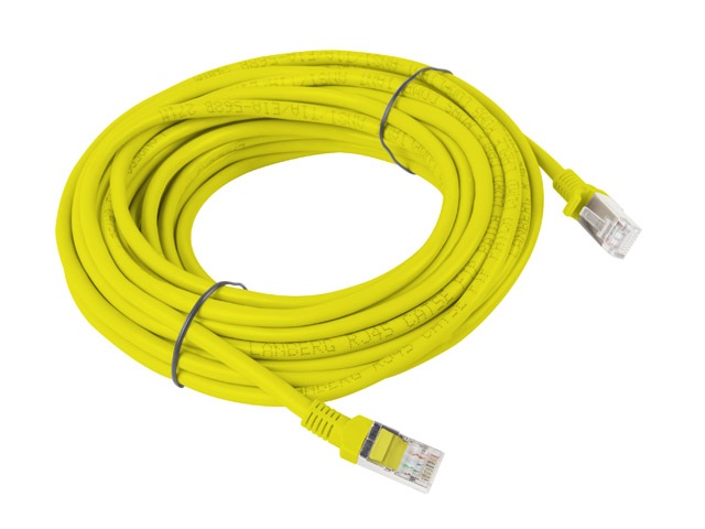 Lanberg PCU6-10CC-1000-Y Cat.6 U/UTP PVC CCA árnyékolatlan réz bevonatú alumínium sárga patch kábel 10m