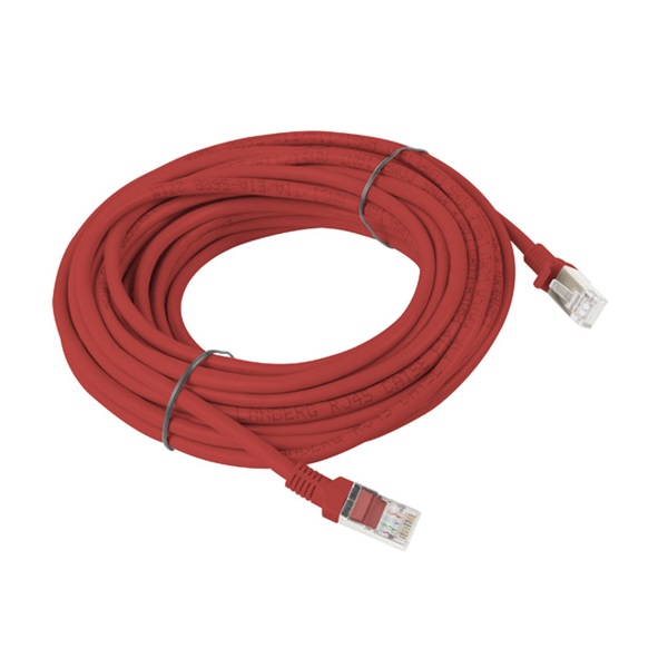 Lanberg PCU6-10CC-1500-R Cat.6 U/UTP PVC CCA árnyékolatlan réz bevonatú alumínium piros patch kábel 15m