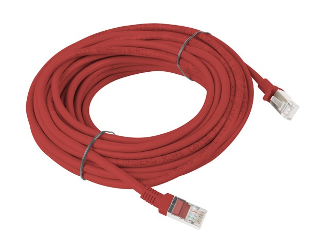 Lanberg PCU6-10CC-1500-R Cat.6 U/UTP PVC CCA árnyékolatlan réz bevonatú alumínium piros patch kábel 15m