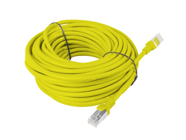 Lanberg PCU6-10CC-1500-Y Cat.6 U/UTP PVC CCA árnyékolatlan réz bevonatú alumínium sárga patch kábel 15m
