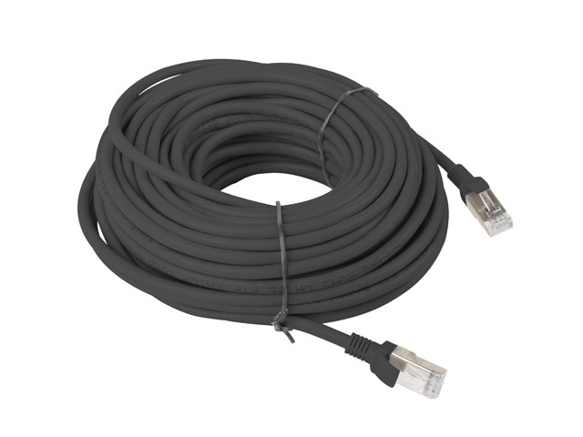 Lanberg PCU6-10CC-2000-BK Cat.6 U/UTP PVC CCA árnyékolatlan réz bevonatú alumínium fekete patch kábel 20m