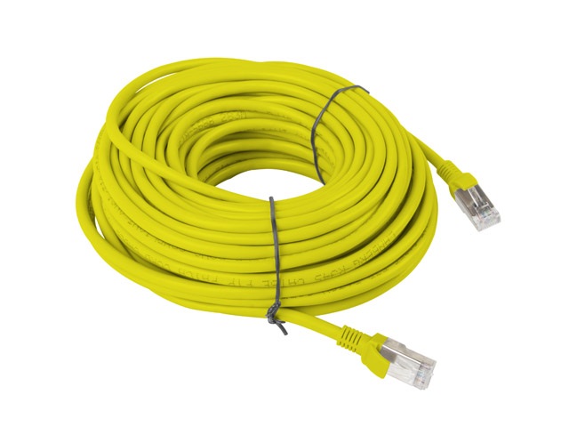 Lanberg PCU6-10CC-2000-Y Cat.6 U/UTP PVC CCA árnyékolatlan réz bevonatú alumínium sárga patch kábel 20m