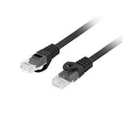 Lanberg PCU6-10CU-0025-BK Cat.6 U/UTP AWG26 LSZH árnyékolatlan fekete patch kábel 0,25m
