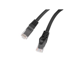 Lanberg PCU6-10CU-0200-BK Cat.6 U/UTP AWG26 LSZH árnyékolatlan fekete patch kábel 2m