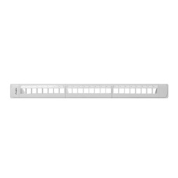 Lanberg PPKS-1124-S 19" 1U üres szürke patch panel 24 db Keystone jack fogadására, kábeltartóval