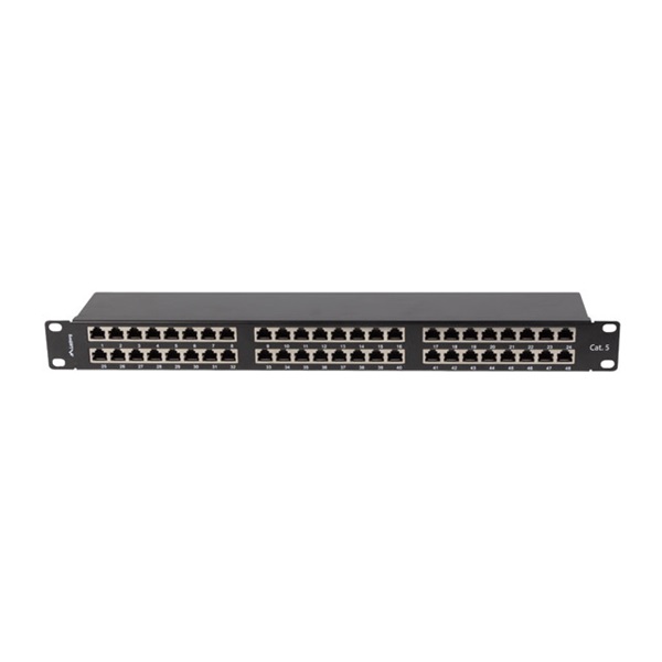 Lanberg PPS5-1048-B 19"/1U 48port Cat.5e FTP árnyékolt fekete patch panel