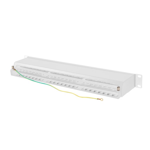 Lanberg PPS6-1048-S 19"/1U 48port Cat.6 FTP árnyékolt szürke patch panel
