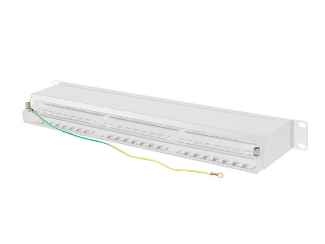 Lanberg PPS6-1048-S 19"/1U 48port Cat.6 FTP árnyékolt szürke patch panel