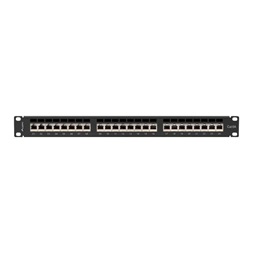 Lanberg PPSA-1024-B 19" 1U 24port Cat.6A FTP árnyékolt fekete patch panel