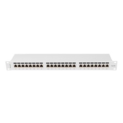 Lanberg PPSA-1024-S 19" 1U 24port Cat.6A FTP árnyékolt szürke patch panel