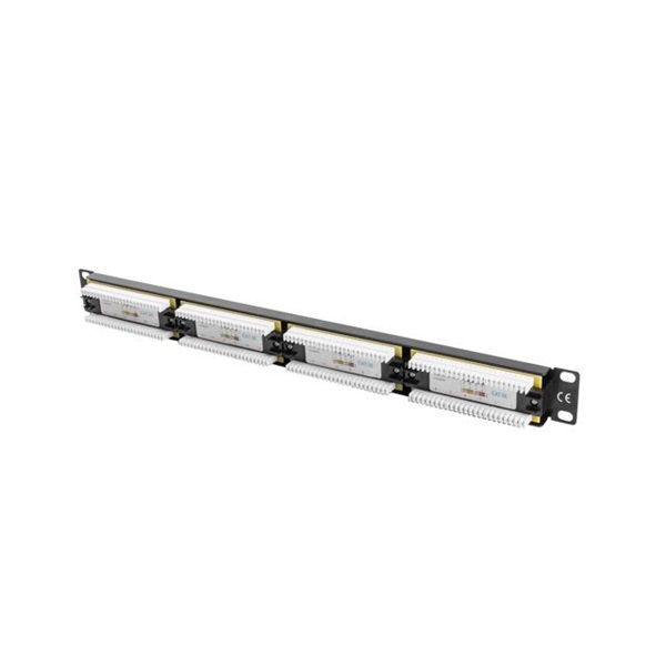 Lanberg PPU5-1024-B 19" 1U 24port Cat.5e UTP árnyékolatlan fekete patch panel
