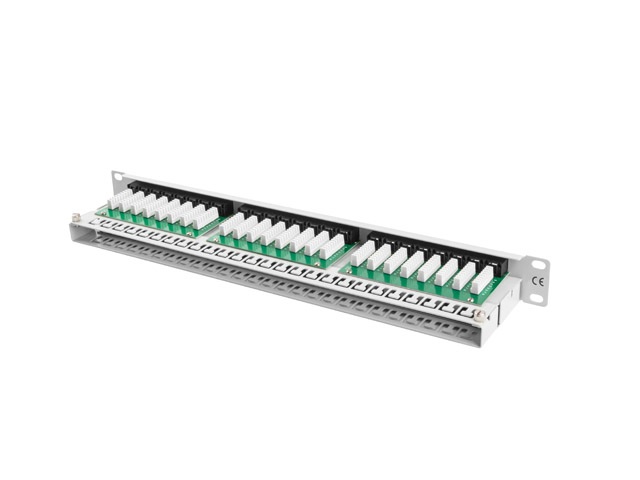 Lanberg PPU5-1048-S 19" 1U 48port Cat.5e UTP árnyékolatlan szürke patch panel