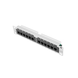 Lanberg PPU5-9012-S 10" 1U 12port Cat.5e UTP árnyékolatlan szürke patch panel