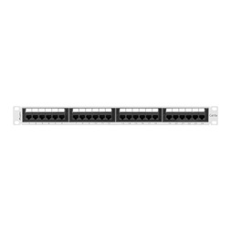 Lanberg PPUA-1024-S 19" 1U 24port Cat.6A UTP árnyékolatlan szürke patch panel