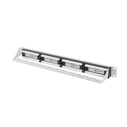 Lanberg PPUA-1024-S 19" 1U 24port Cat.6A UTP árnyékolatlan szürke patch panel