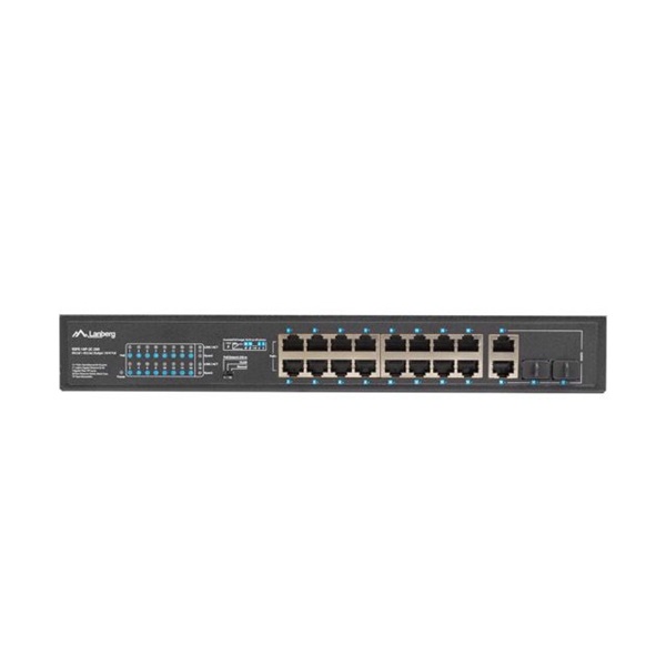 Lanberg RSFE-16P-2C-250 16x100Mbps PoE+ LAN 2x1GbE RJ45/SFP combo port nem menedzselhető PoE switch
