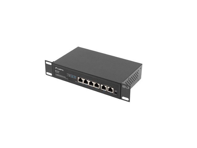 Lanberg RSFE-4P-2FE-60 4x100Mbps PoE+ LAN 2x100Mbps LAN port nem menedzselhető PoE switch