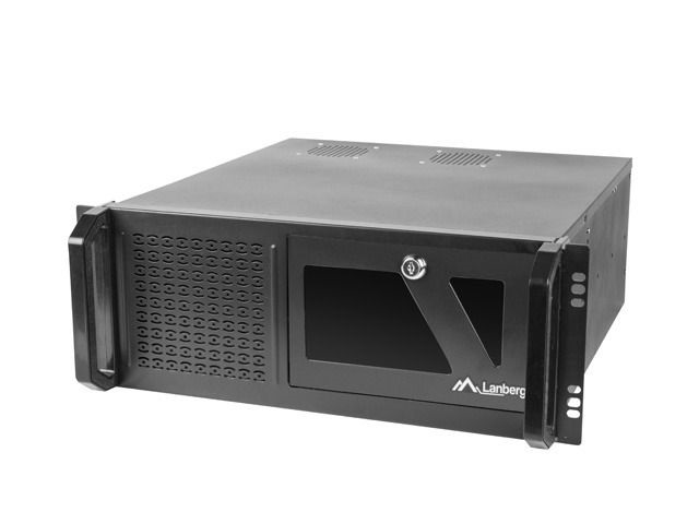 Lanberg SC01-4504-08B 19" 4U SZÉL:430mm MÉLY:450mm MAG:177mm táp nélküli rack szerver ház
