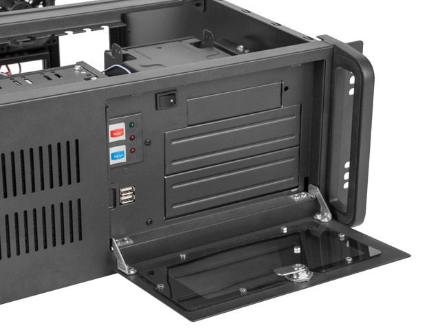 Lanberg SC01-4504-10B 19" 4U SZÉL:430mm MÉLY:450mm MAG:177mm táp nélküli rack szerver ház