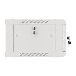Lanberg WF01-6404-10S 19" 4U SZÉL:600mm MÉLY:450mm MAG:290mm lapraszerelt üvegajtós szürke fali rack szekrény