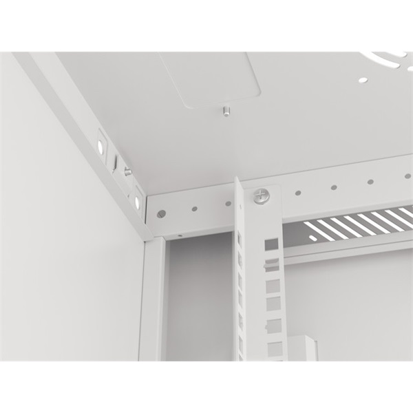 Lanberg WF01-6404-10S 19" 4U SZÉL:600mm MÉLY:450mm MAG:290mm lapraszerelt üvegajtós szürke fali rack szekrény