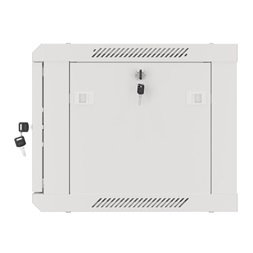 Lanberg WF01-6406-10S 19" 6U SZÉL:600mm MÉLY:450mm MAG:379mm lapraszerelt üvegajtós szürke fali rack szekrény