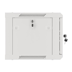 Lanberg WF01-6406-10S 19" 6U SZÉL:600mm MÉLY:450mm MAG:379mm lapraszerelt üvegajtós szürke fali rack szekrény