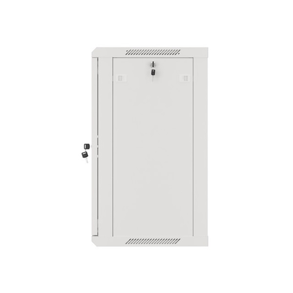 Lanberg WF01-6415-10S 19" 15U SZÉL:600mm MÉLY:450mm MAG:774mm lapraszerelt üvegajtós szürke fali rack szekrény