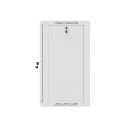 Lanberg WF01-6415-10S 19" 15U SZÉL:600mm MÉLY:450mm MAG:774mm lapraszerelt üvegajtós szürke fali rack szekrény