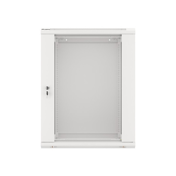 Lanberg WF01-6415-10S 19" 15U SZÉL:600mm MÉLY:450mm MAG:774mm lapraszerelt üvegajtós szürke fali rack szekrény