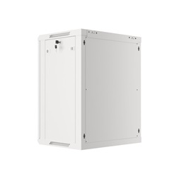 Lanberg WF01-6415-10S 19" 15U SZÉL:600mm MÉLY:450mm MAG:774mm lapraszerelt üvegajtós szürke fali rack szekrény