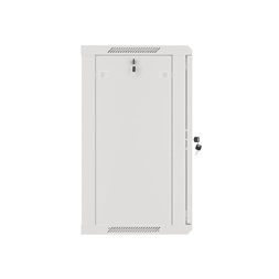 Lanberg WF01-6415-10S 19" 15U SZÉL:600mm MÉLY:450mm MAG:774mm lapraszerelt üvegajtós szürke fali rack szekrény