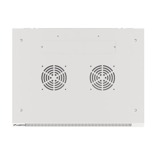 Lanberg WF01-6415-10S 19" 15U SZÉL:600mm MÉLY:450mm MAG:774mm lapraszerelt üvegajtós szürke fali rack szekrény